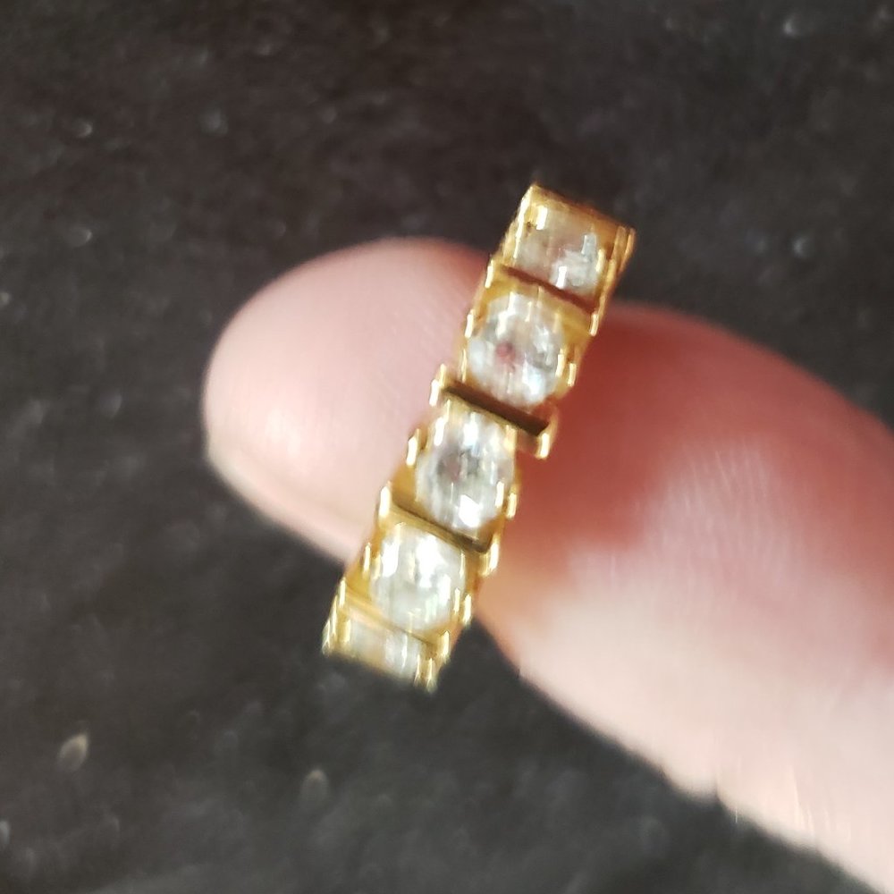 Diamond half hoops - Picture 3 of 3